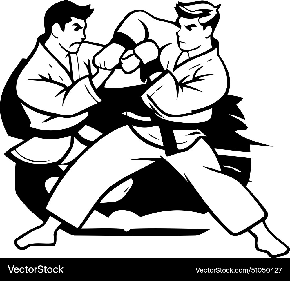 Taekwondo tae kwon do fighter Royalty Free Vector Image