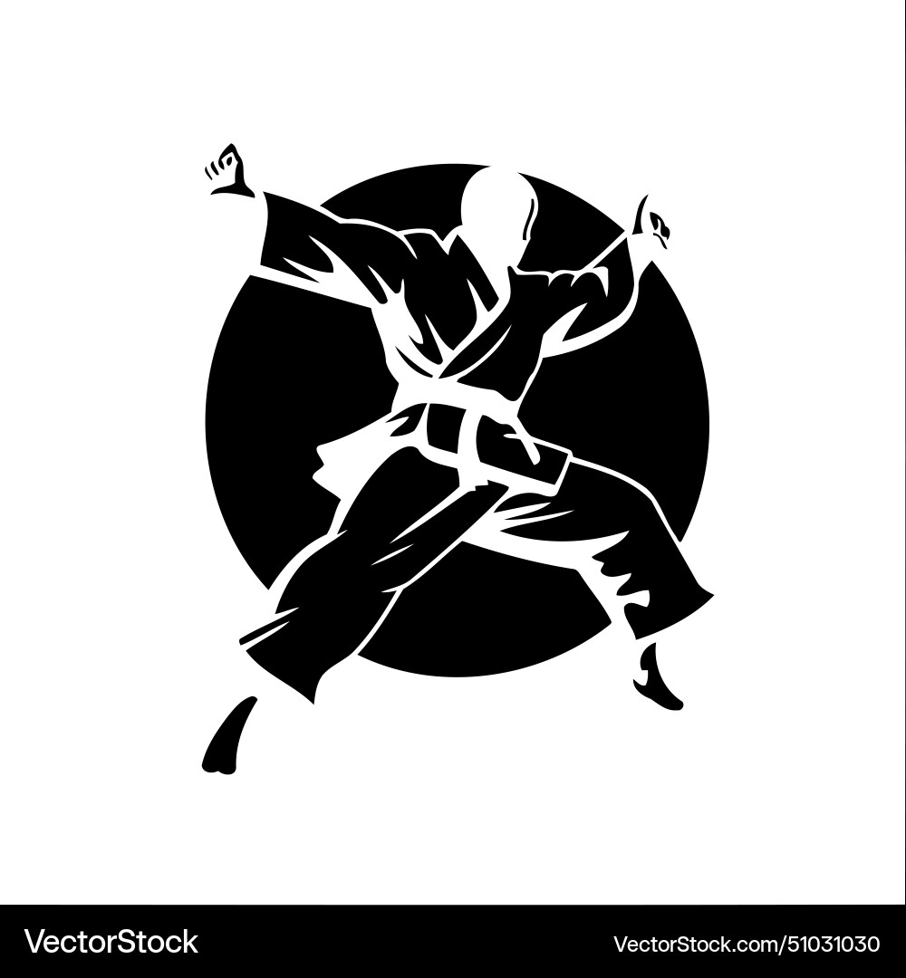 Tae kwon do korean martial art Royalty Free Vector Image