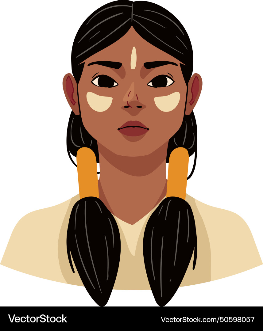 Native american girl Royalty Free Vector Image