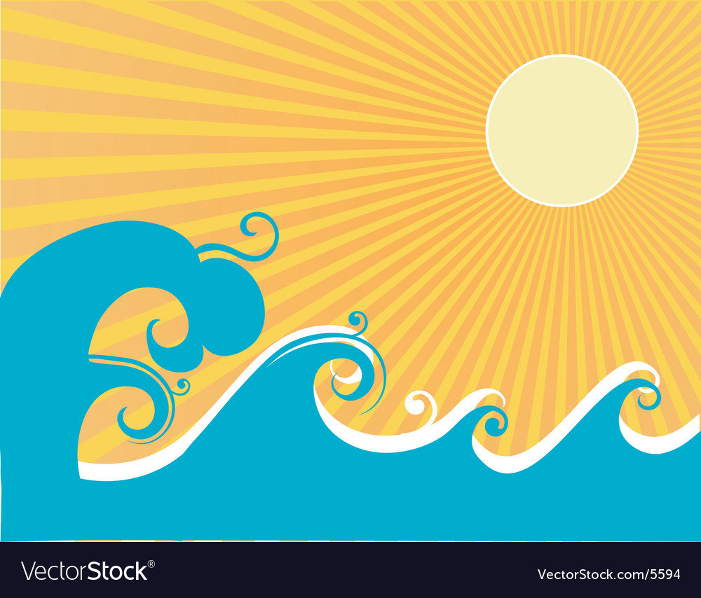 Download Stylized ocean graphic Royalty Free Vector Image