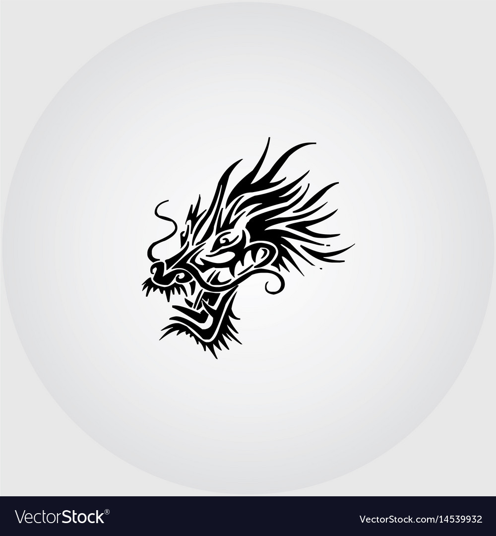 Black dragon head