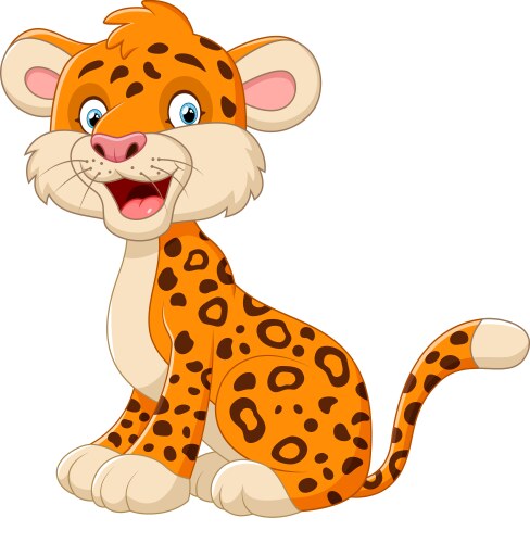 Cute jaguar cub Royalty Free Vector Image - VectorStock