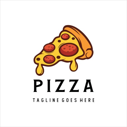 Big pizza logo Royalty Free Vector Image - VectorStock