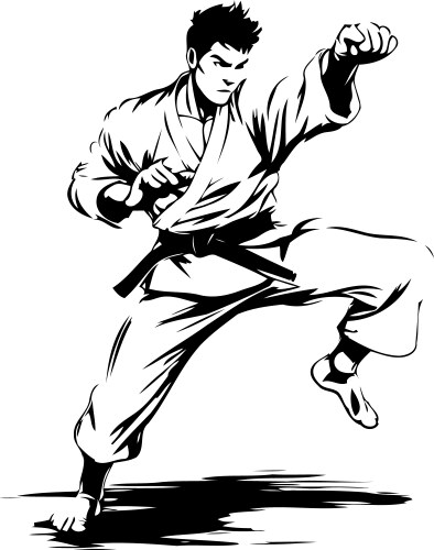 Tae kwon do korean martial art Royalty Free Vector Image