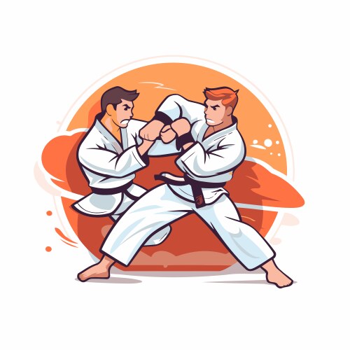 Taekwondo tae kwon do fighter Royalty Free Vector Image