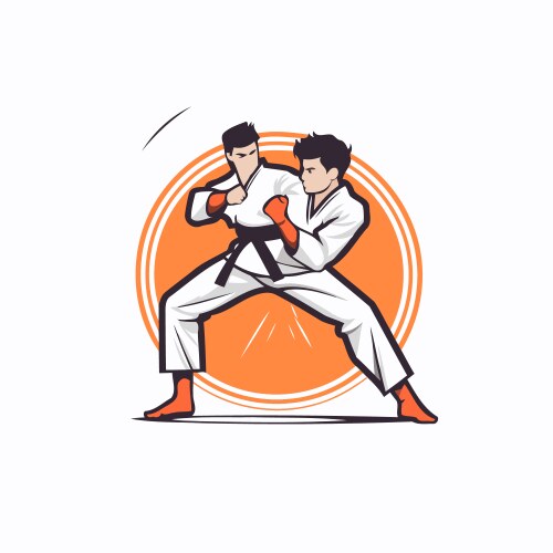 Tae kwon do korean martial art Royalty Free Vector Image