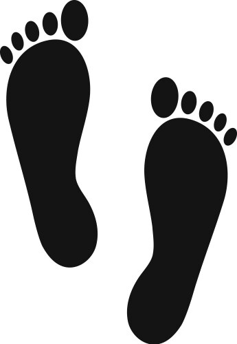 Foot step Royalty Free Vector Image - VectorStock