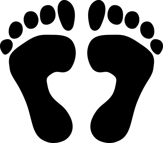 Footprint black Royalty Free Vector Image - VectorStock