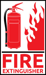 Fire extinguisher instruction Royalty Free Vector Image