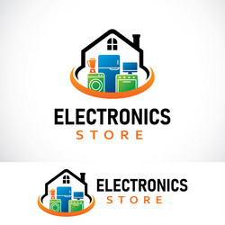 Game shop logo template design Royalty Free Vector Image