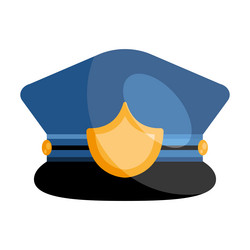 Police officer hat Royalty Free Vector Image - VectorStock