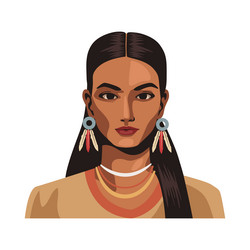 Native american girl Royalty Free Vector Image