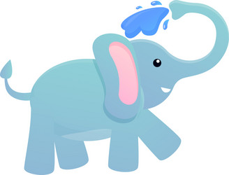 Cartoon elephant with balloons Royalty Free Vector Image