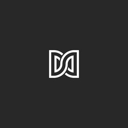 Dd monogram logo icon letters d and d Royalty Free Vector