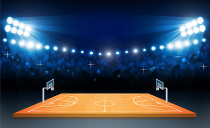 Volleyball court arena field with bright stadium Vector Image