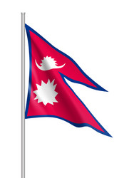 Nepal flag flat style Royalty Free Vector Image