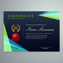 Certificate design with golden stripe Royalty Free Vector