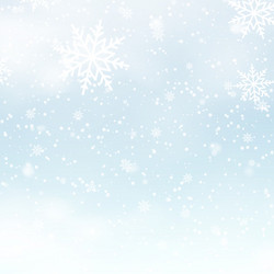 Falling snowflakes on transparent background Vector Image