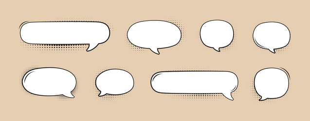 High Quality White Outlined Speech Bubble Chat Balloon Icon Pictogram  Comic Book Anime Useful For Web Site Banner Greeting Cards Apps And  Social Media Posts Stock Photo Picture And Royalty Free Image