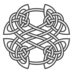 Round celtic scandinavian design celtic pattern Vector Image