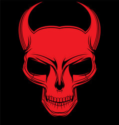 Red devils head Royalty Free Vector Image - VectorStock