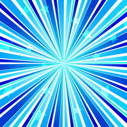 Blue explosion background with rays Royalty Free Vector