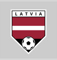 Angled shield football team badge of northern Vector Image