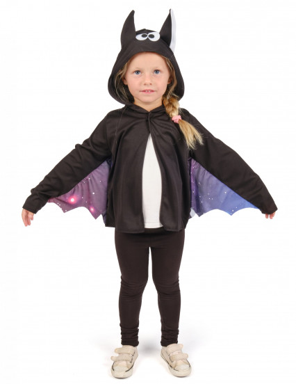 Fledermausjacke Fledermaus Flügel Kinderkostüm schwarz lila 1