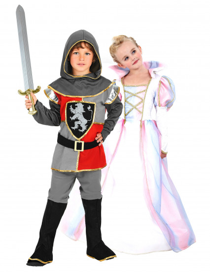 Mittelalter Kinderpaarkostüm Ritter und Prinzessin 1