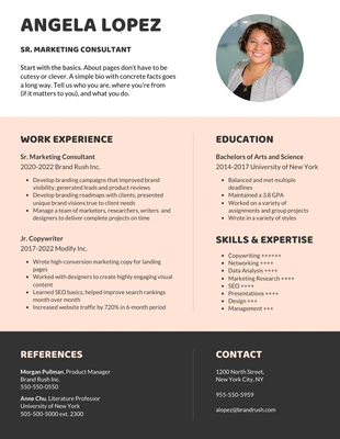 business  Template: Peach Simple Business Resume Template