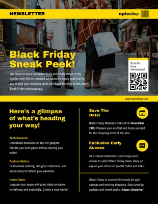 premium  Template: Black Friday Sneak Peek Newsletter Template