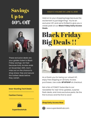 premium  Template: Black Friday Big Deals Newsletter Template