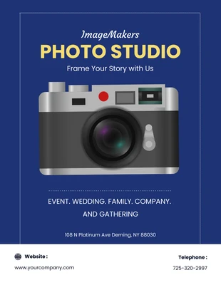 Free  Template: Photography Photo Studio Flyer Template