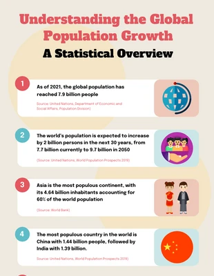 Free  Template: Population People Infographic Template