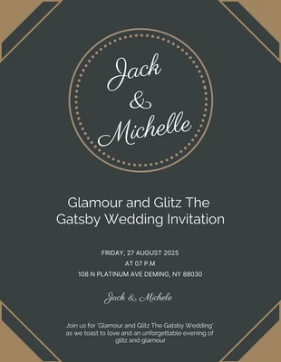 Free  Template: Soft Green Simple Design Gatsby Invitation