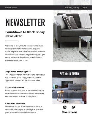 business  Template: Black Friday Countdown Newsletter Template