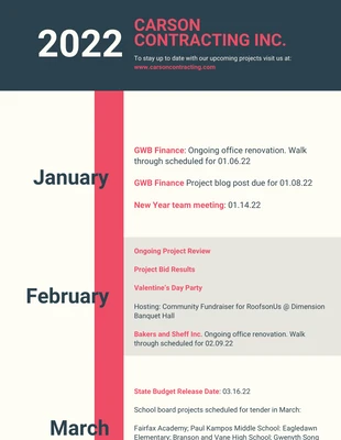 business  Template: Vertical Monthly Timeline Infographic Template