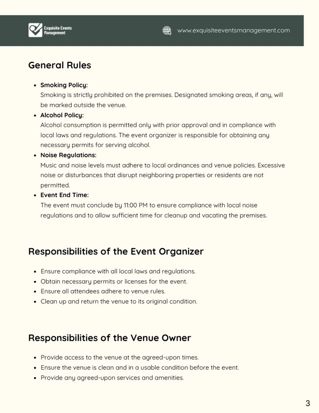 Event Space Rental Contract Template - Venngage