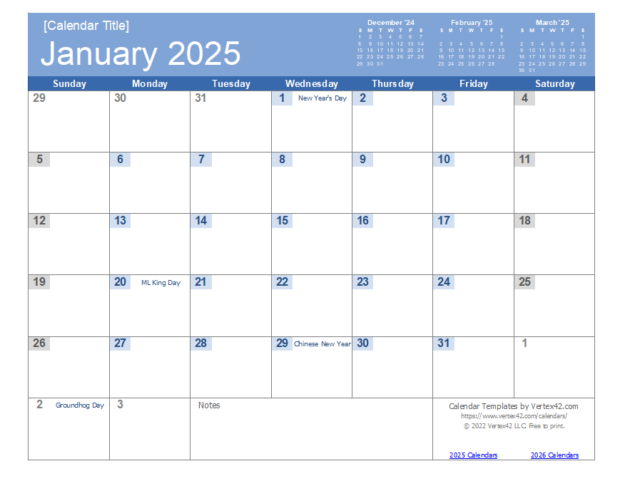 Editable 2025 Monthly Calendar Template Word - aggy karita