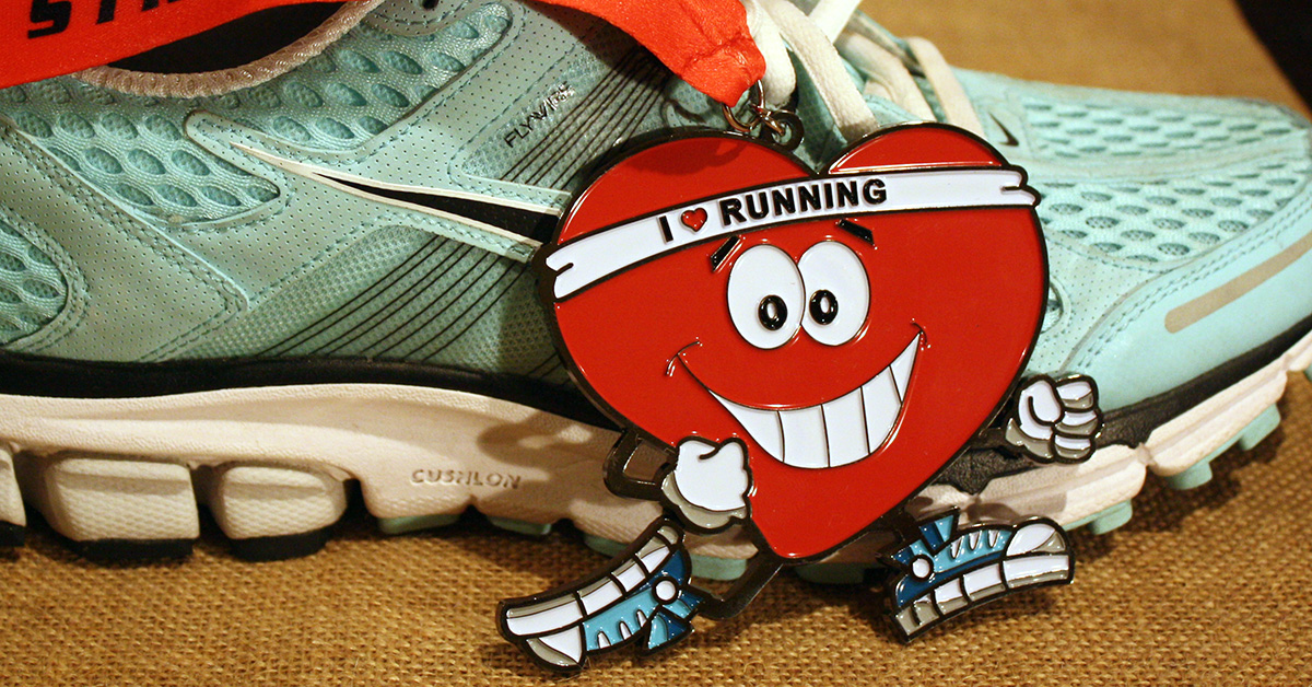 I Heart Running Virtual Race Medal