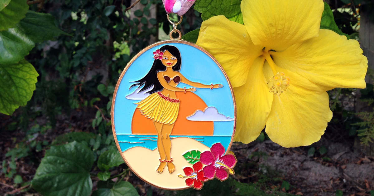 Aloha Run Virtual Race Medal