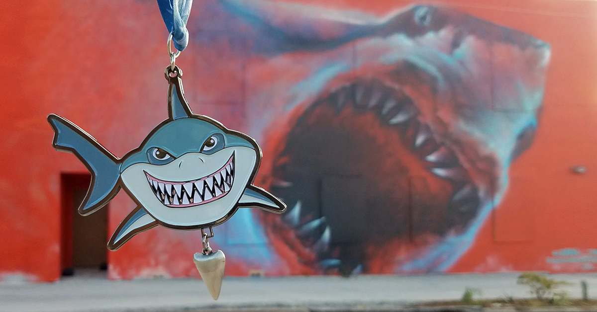 Shark Tooth Virtual Race Medal