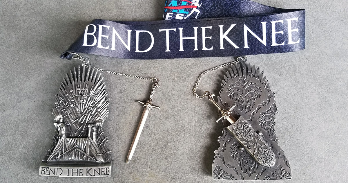 Bend the Knee Virtual Race Medal