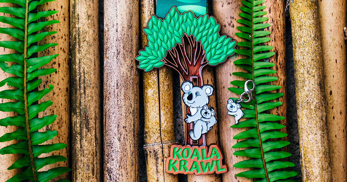 Koala Krawl Virtual Race Medal and Charm