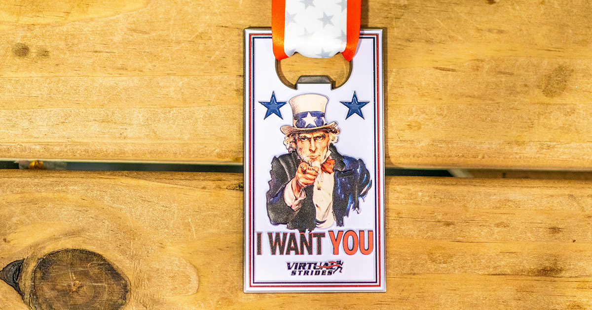 Uncle Sam Challenge Virtual Race Medal