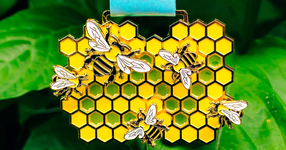 Honey Hustle Virtual Race Medal