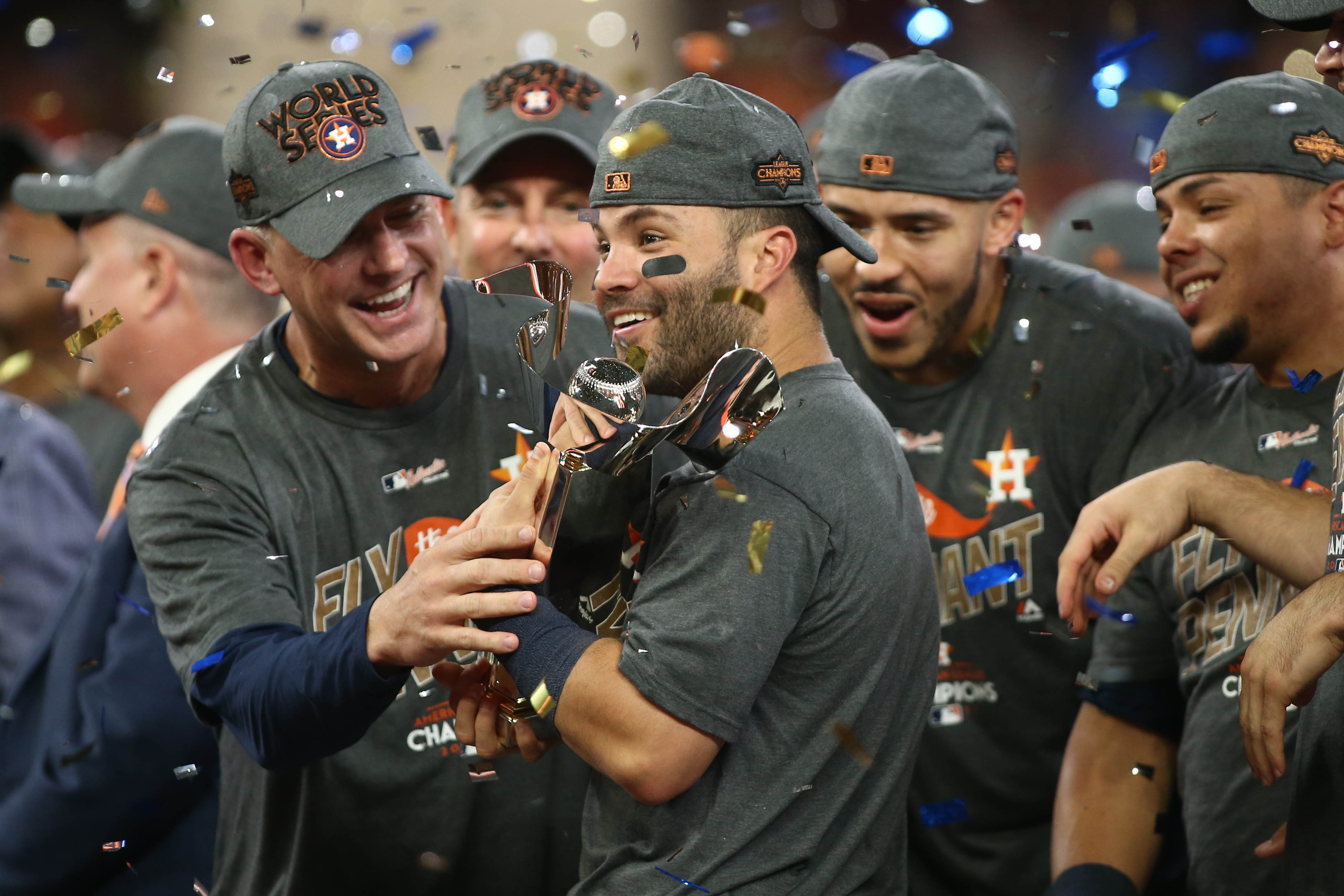 GALLERY: Astros celebrate American League Championship victory - The ...