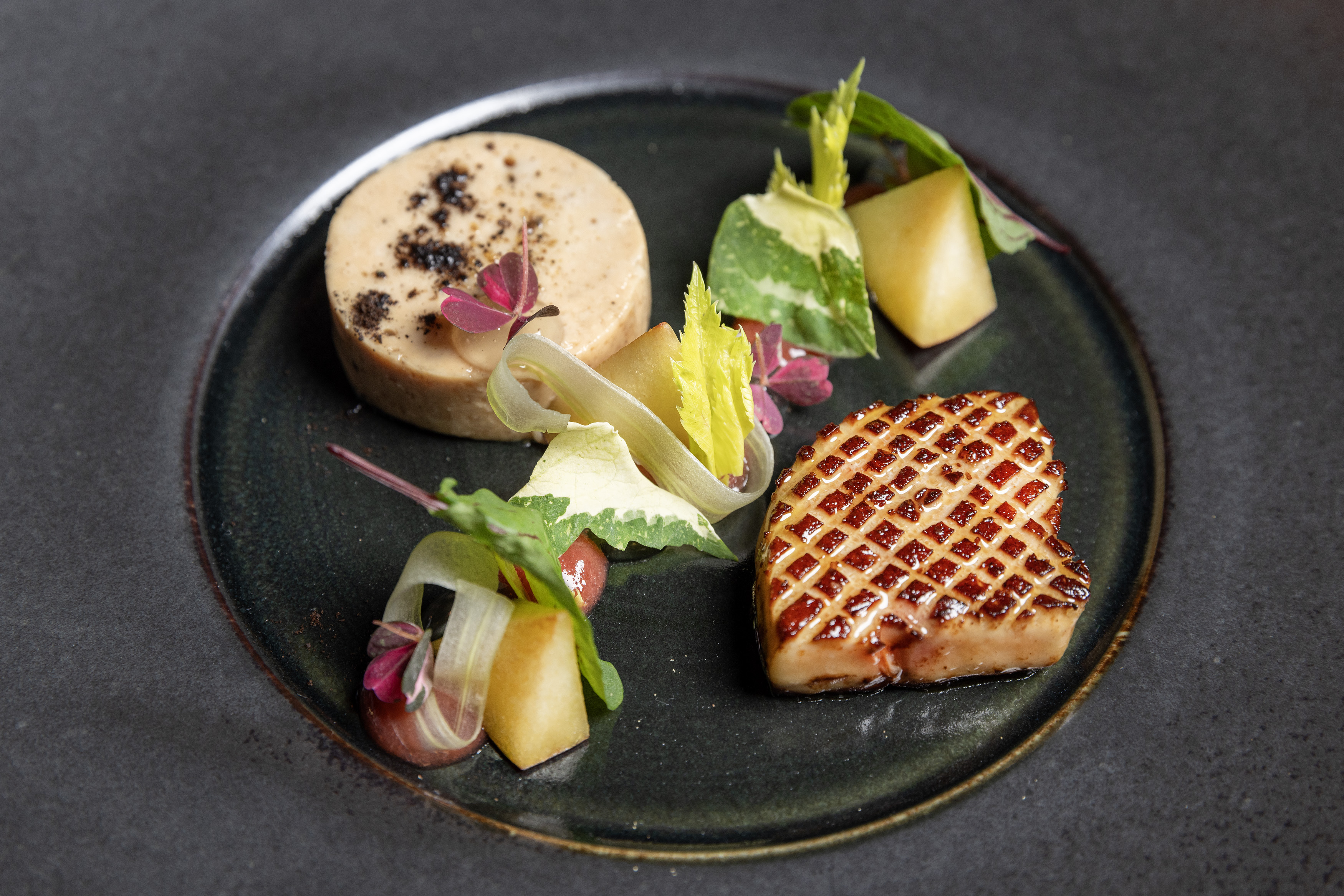 Foie served as pate and grilled.