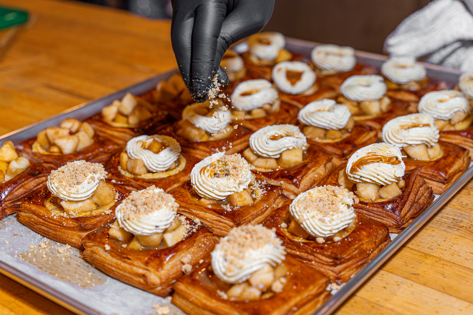 A tray of pastries