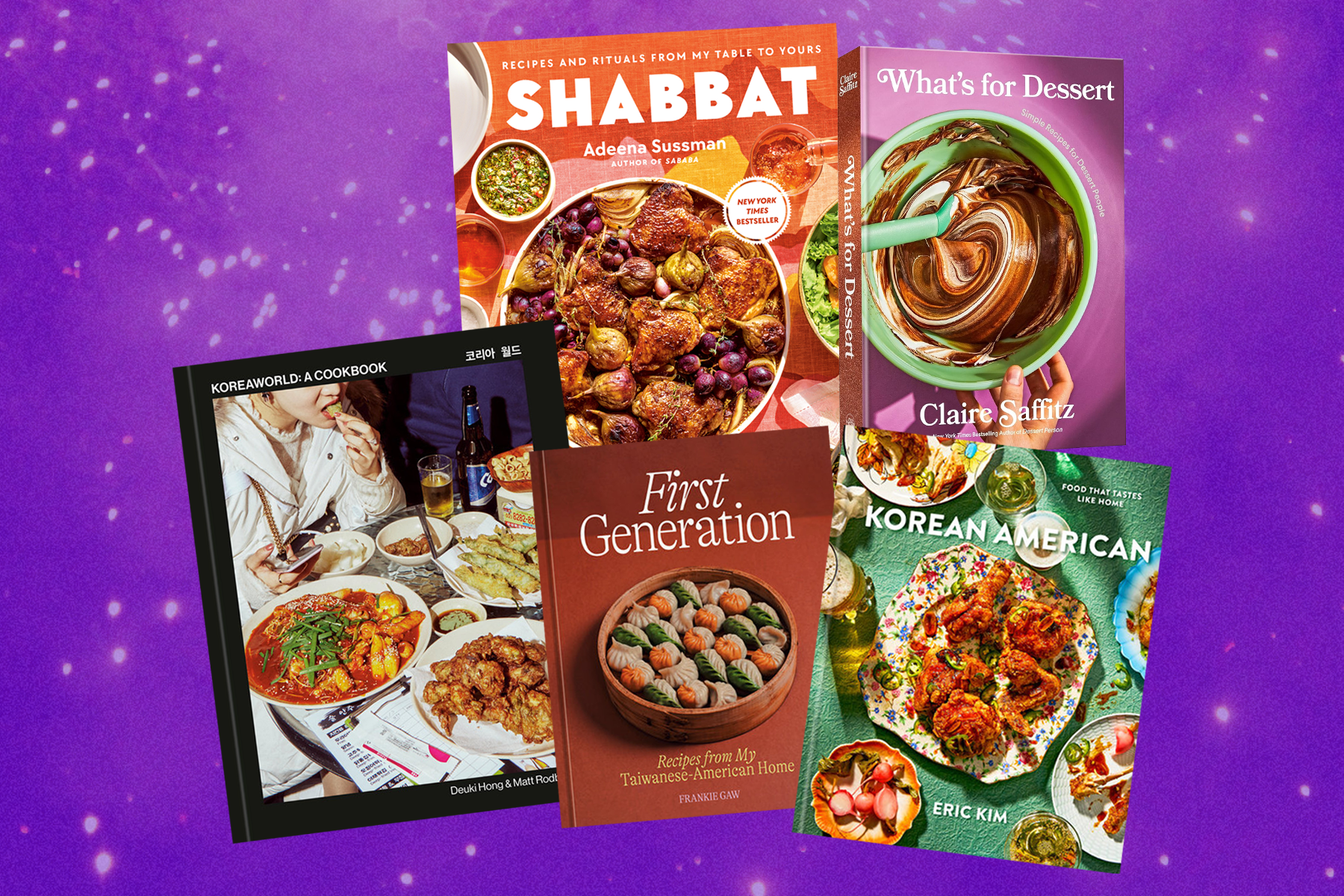 cookbook collage shabbat what’s for dessert koreaworld korean american first generation cookbooks